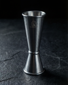 Double-sided stainless steel Jigger, included in The Shaken Set.